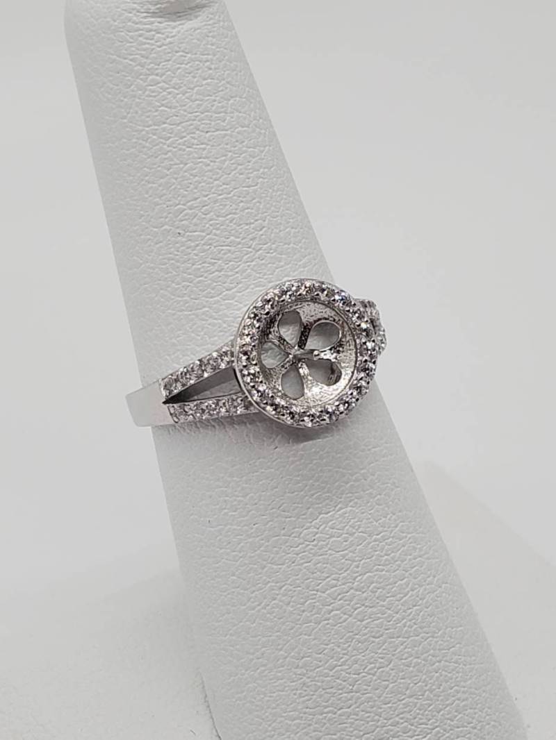 925 Sterling Silber Verstellbare Halo Perlen Ring Fassung | Perlen Nicht Inklusive 925 Sterling Silber Verstellbare Halo Perlen Ring Fassung | Perlen Nicht Inklusive von ShuckingAwesome