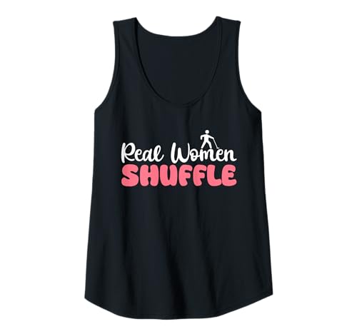 Damen Real Woman Shuffle Shuffleboard Player Tank Top von Shuffleboard Spiel Sportart Designs Idee