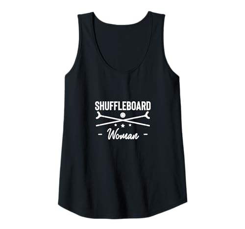 Damen Shuffleboard Woman Player Tank Top von Shuffleboard Spiel Sportart Designs Idee