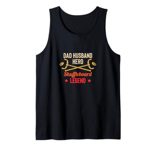 Herren Dad Husband Hero Shuffleboard Legend Fathers Day Tank Top Herren Dad Husband Hero Shuffleboard Legend Fathers Day Tank Top von Shuffleboard Spiel Sportart Designs Idee
