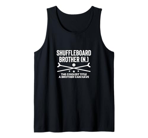 Herren Shuffleboard Brother Definition Player Tank Top von Shuffleboard Spiel Sportart Designs Idee