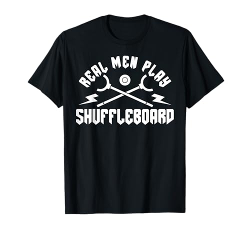 Real Men Play Shuffleboard Player T-Shirt Real Men Play Shuffleboard Player T-Shirt von Shuffleboard Spiel Sportart Designs Idee