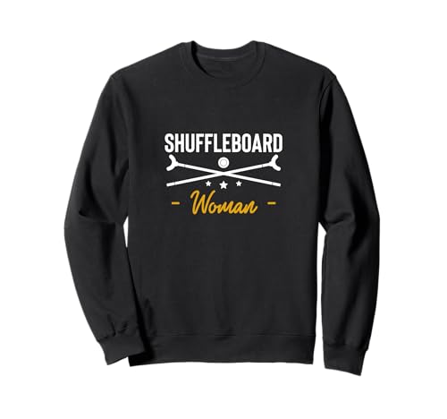 Shuffleboard Woman Player Sweatshirt von Shuffleboard Spiel Sportart Designs Idee