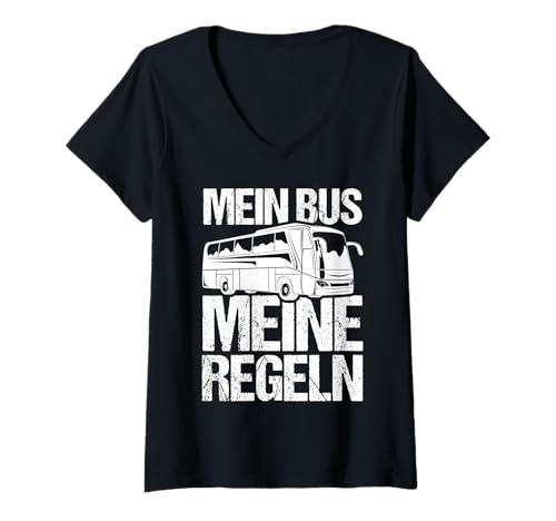 Damen Busfahrer Mein Bus Meine Regeln T-Shirt mit V-Ausschnitt Damen Busfahrer Mein Bus Meine Regeln T-Shirt mit V-Ausschnitt von Shuggy's Busfahrer Geschenke