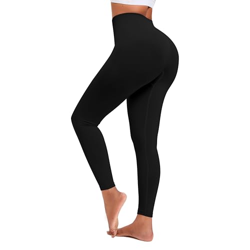 Shujin Scrunch Leggings Damen Butt Sport Leggings Nahtlose Po Push Up Booty High Waist Naked Feeling Gym Fitness Leggins Blickdicht Laufhose Dehnbar Yoga Hosen(Schwarz,M) von Shujin