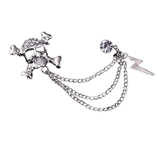 Anstecker Vintage Schmuck Anstecknadel Für Männer Anzug Diamant-Brosche Strass Brosche Abzeichen Broschen Anstecknadeln für Männer Legierung Brosche silver von Shulishishop