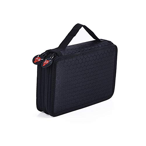 Shulishishop etui stifte stifterolle Kunstfall Bleistiftbeutel für Mädchen Federmäppchen aufrollen Stiftaufbewahrung Bleistiftrolle Künstler Federmäppchen Black von Shulishishop