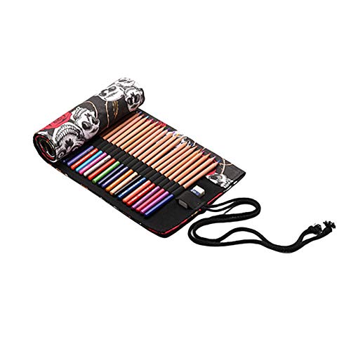 Shulishishop stifterolle rollmäppchen Federmäppchen aufrollen Bleistiftverpackung Bleistiftbeutel Leinwand Federmäppchen 24 von Shulishishop