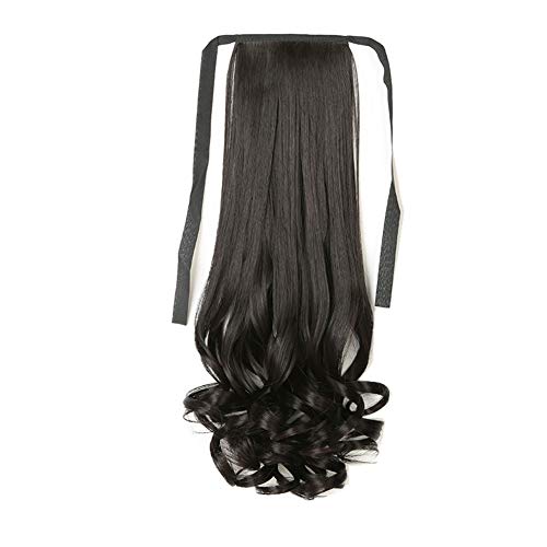 clip in extensions echthaar haar extensions Haarteile für Frauen einclipsen Haarstücke Haar Brötchen Haarteil brown-black,48cm von Shulishishop