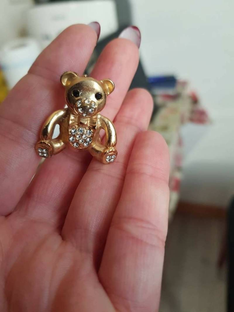 Vintage Teddy Bear Brooch von Shumck