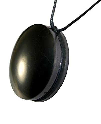 Schungit Anhänger Fortune Schutzstein Talisman mit Rille Trageschnur authentischer Schmuck Anhänger aus Schungit von ShunGems