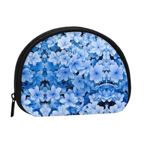 Aufbewahrungstasche für Ölgemälde, Entenmuschel, Mini-Tasche, Geldbörse, Kleingeldtasche für Damen, Mädchen, Kinder, blaue blumen, Einheitsgröße von Shunieg