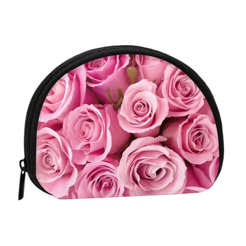 Aufbewahrungstasche mit Marmor-Muscheln, Violett, Mini-Tasche, Geldbörse, Wickeltasche für Damen, Mädchen, Kinder, rose, Einheitsgröße von Shunieg