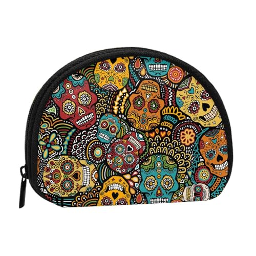 Mini-Aufbewahrungstasche für Hundemuscheln, für Damen, Mädchen, Kinder, Sugar Skulls Print, Einheitsgröße von Shunieg