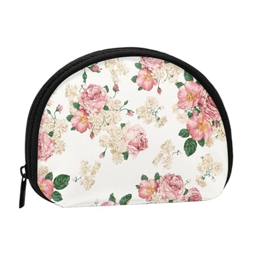 Mini-Tasche im Musikstil, Geldbörse, Kleingeldtasche, für Damen, Mädchen, Kinder, Rose mit Blättern, Einheitsgröße von Shunieg