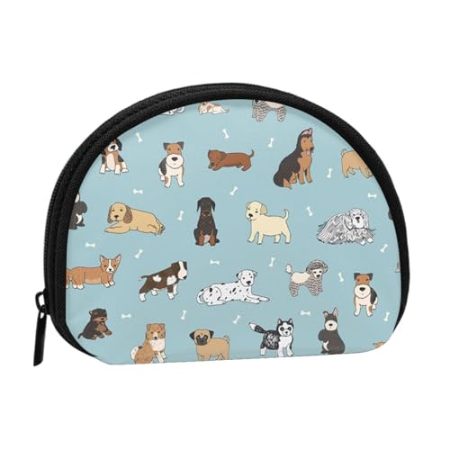 Mini-Tasche mit Pferde-Streifen-Muster, Geldbörse, Kleingeldtasche für Damen, Mädchen, Kinder, Dog3, Einheitsgröße von Shunieg