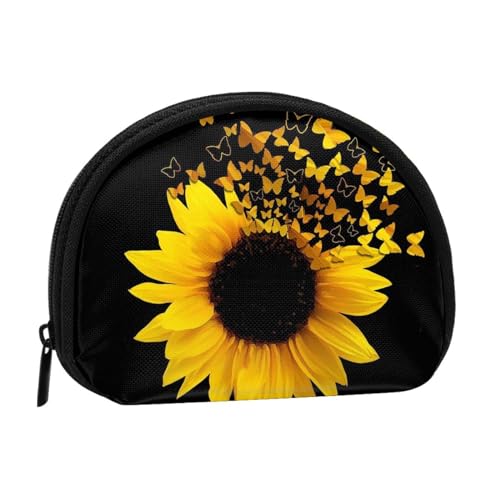 Mini-Tasche mit rosa Blumen und Muscheln, für Damen, Mädchen, Kinder, Sonnenblumen-Blumen- und Schmetterlingskunst, Einheitsgröße von Shunieg