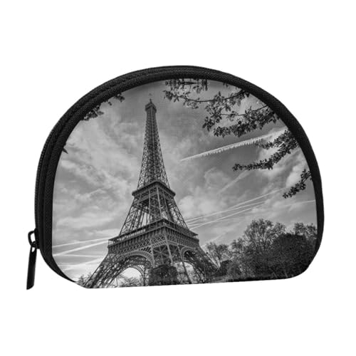 Minitasche für Damen, Mädchen, Kinder, Motiv: "Treble Love and Music", Eiffelturm-Muster, Einheitsgröße von Shunieg