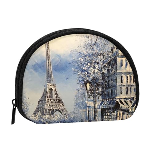 Minitasche für Damen, Mädchen, Kinder, Motiv: "Treble Love and Music", Romantischer Paris Eiffelturm, Einheitsgröße von Shunieg