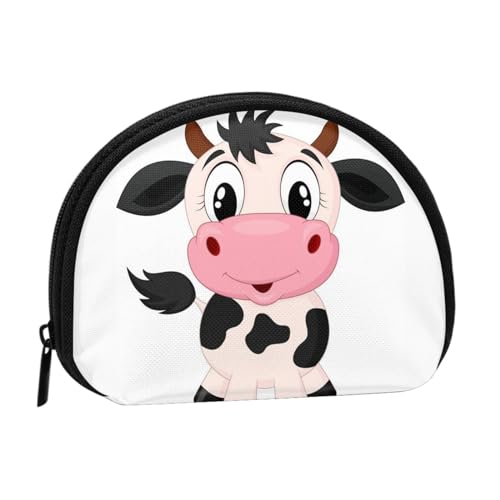 Niedliche Ottermuschel-Aufbewahrungstasche, Mini-Tasche, Geldbörse, Wickeltasche für Damen, Mädchen, Kinder, Cartoon Milchkuh, Einheitsgröße von Shunieg