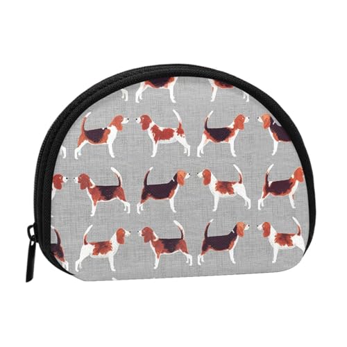 Schöne Bergmuschel-Aufbewahrungstasche, Mini-Tasche, Geldbörse, Wickeltasche für Damen, Mädchen, Kinder, Beagle-Muster, Einheitsgröße von Shunieg