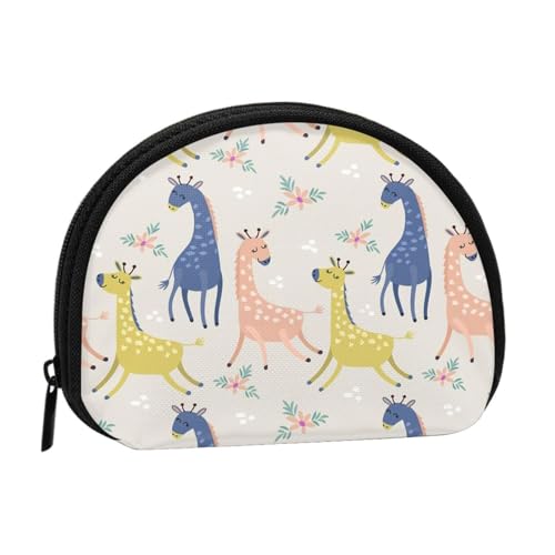 Schöne Bergmuschel-Aufbewahrungstasche, Mini-Tasche, Geldbörse, Wickeltasche für Damen, Mädchen, Kinder, Niedliche Giraffe, Einheitsgröße von Shunieg