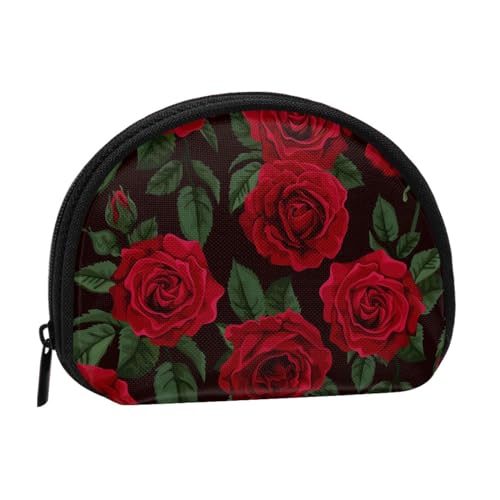 Sea Life Muschel-Aufbewahrungstasche, Mini-Tasche, Geldbörse, Wickeltasche für Damen, Mädchen, Kinder, rote rose, Einheitsgröße von Shunieg