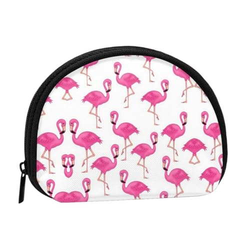 Wasserfall-Malerei-Aufbewahrungstasche, Mini-Tasche, Geldbörse, Kleingeldtasche für Damen, Mädchen, Kinder, Rosa Flamingo, Einheitsgröße von Shunieg