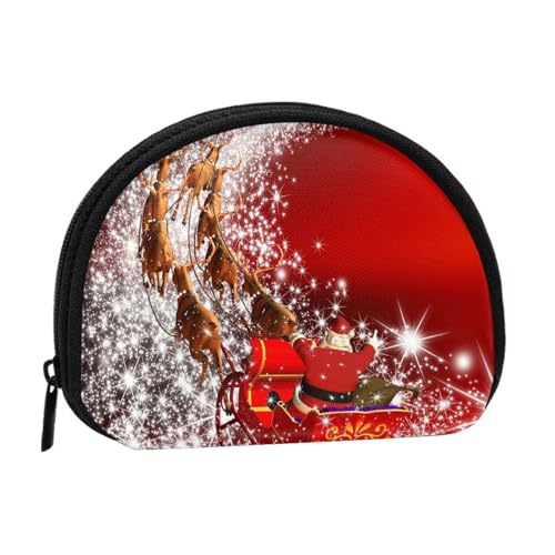 Wasserfall-Malerei-Aufbewahrungstasche, Mini-Tasche, Geldbörse, Kleingeldtasche für Damen, Mädchen, Kinder, Weihnachtsmagie, Einheitsgröße von Shunieg