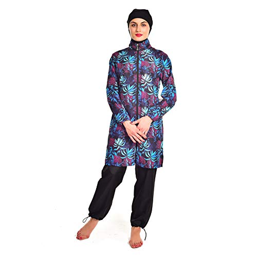 ShuoBeiter Bescheidene muslimische Badebekleidung für Mädchen Mädchen Full Cover Islamic Hijab Sportswear Anzug Burkini (S1, L) von ShuoBeiter