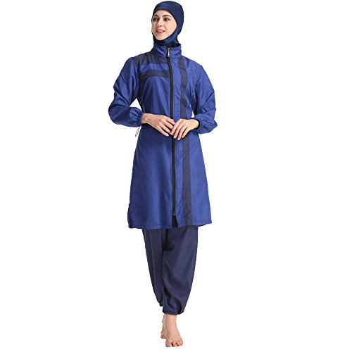 ShuoBeiter Bescheidene muslimische Badebekleidung für Mädchen Mädchen Full Cover Islamic Hijab Sportswear Anzug Burkini (S1, XL) von ShuoBeiter