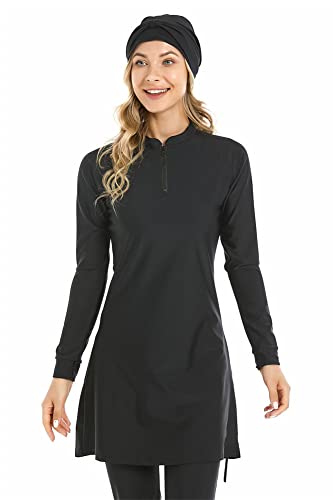 ShuoBeiter Burkini Badeanzüge für Damen Bescheidene Bademode Islamischer Langarm Badeanzug Vollständiger Hijab(XL,S6) von ShuoBeiter