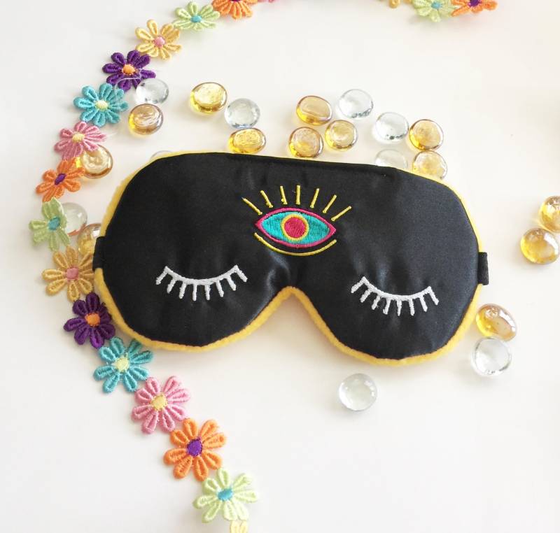 Drittes Auge Schlafmaske Bestickte Satin Reise-Augenbinde Drittes Auge Schlafmaske Bestickte Satin Reise-Augenbinde von ShushBear