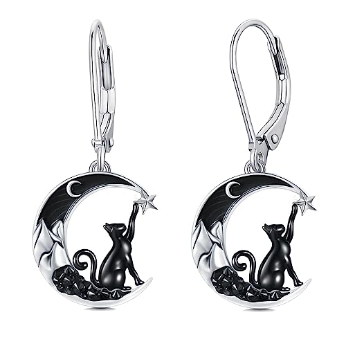 Gothic Katzen Ohrringe Ohrhänger Silber 925 Hängend Earrings for Women Cute Tiere Halloween Geschenke Gothic Katzen Ohrringe Ohrhänger Silber 925 Hängend Earrings for Women Cute Tiere Halloween Geschenke von Shusukue