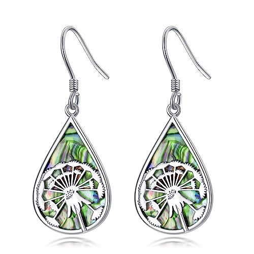 Shusukue Vintage Hängeohrringe Boho Ohrringe Pusteblume Ohrhänger Silber 925 Hängend Earrings for Women von Shusukue