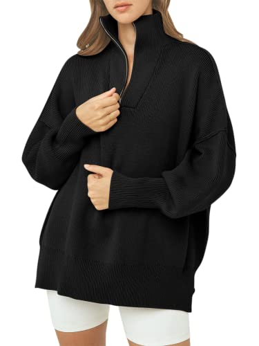 Shy Velvet Pullover Damen Winter, Pullover Übergroße Strickpullover Elegant Pullover Warm Damenpullover Langarm Rollkragenpullover Stehkragen Lässig Pullover Frau Pulli Damen Oversize Pullover Damen von Shy Velvet