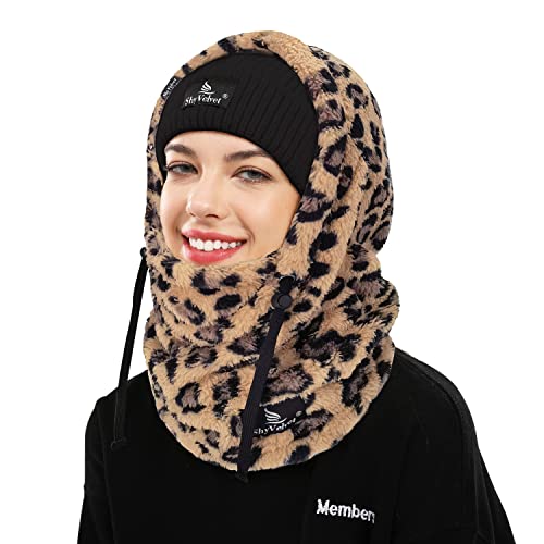 Shy Velvet Plüsch Sturmhaube Mütze Winter Thermo Skimaske Wolle Balaclava für Radfahren, Snowboarden, Skifahren, Motorradfahren Winddicht Gesichtshaube für Herren/Damen von Shy Velvet