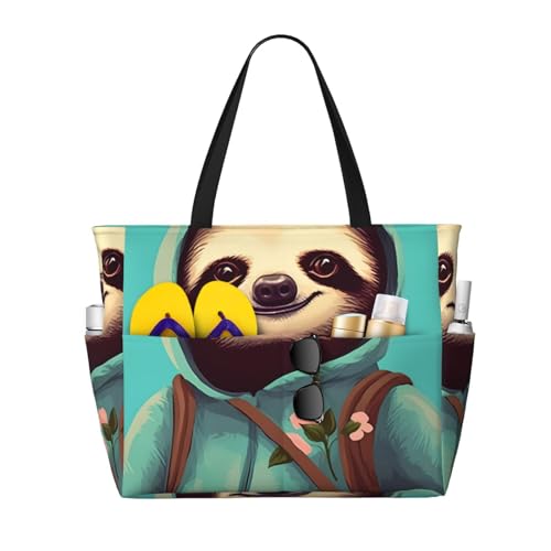 Faultierische Strand-Reisetasche mit großem Fassungsvermögen, Damen-Handtasche ist wasserdicht und sanddicht, geeignet für Reisen, Strandurlaub usw. Faultierische Strand-Reisetasche mit großem Fassungsvermögen, Damen-Handtasche ist wasserdicht und sanddicht, geeignet für Reisen, Strandurlaub usw. von ShyHhts