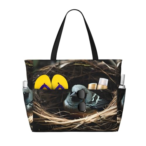 Little Bird Nest Große Kapazität Strand Reisetasche Damen Handtasche ist wasserdicht und sanddicht, geeignet für Reisen, Strandurlaub usw. Little Bird Nest Große Kapazität Strand Reisetasche Damen Handtasche ist wasserdicht und sanddicht, geeignet für Reisen, Strandurlaub usw. von ShyHhts