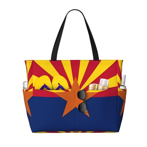 ShyHhts Arizona-Flagge, große Kapazität, Strand-Reisetasche, Damen-Handtasche ist wasserdicht und sanddicht, geeignet für Reisen, Strandurlaub usw. ShyHhts Arizona-Flagge, große Kapazität, Strand-Reisetasche, Damen-Handtasche ist wasserdicht und sanddicht, geeignet für Reisen, Strandurlaub usw. von ShyHhts