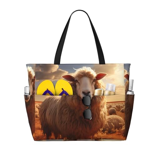 ShyHhts Australian Sheep Große Kapazität Strand Reisetasche Damen Handtasche ist wasserdicht und sanddicht, geeignet für Reisen, Strandurlaub usw. ShyHhts Australian Sheep Große Kapazität Strand Reisetasche Damen Handtasche ist wasserdicht und sanddicht, geeignet für Reisen, Strandurlaub usw. von ShyHhts
