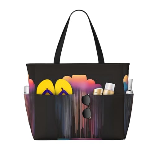 ShyHhts Bunte Regenbogen-Regen-Reisetasche mit großem Fassungsvermögen, Damen-Handtasche ist wasserdicht und sanddicht, geeignet für Reisen, Strandurlaub usw. ShyHhts Bunte Regenbogen-Regen-Reisetasche mit großem Fassungsvermögen, Damen-Handtasche ist wasserdicht und sanddicht, geeignet für Reisen, Strandurlaub usw. von ShyHhts