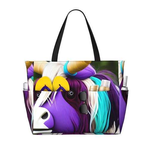 ShyHhts Bunte Strand-Reisetasche mit großem Fassungsvermögen, Damen-Handtasche ist wasserdicht und sanddicht, geeignet für Reisen, Strandurlaub usw., Schwarz ShyHhts Bunte Strand-Reisetasche mit großem Fassungsvermögen, Damen-Handtasche ist wasserdicht und sanddicht, geeignet für Reisen, Strandurlaub usw., Schwarz von ShyHhts