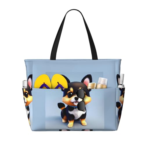 ShyHhts Card Love Fancy Puppy Große Kapazität Strand-Reisetasche, Damen-Handtasche ist wasserdicht und sanddicht, geeignet für Reisen, Strandurlaub usw. ShyHhts Card Love Fancy Puppy Große Kapazität Strand-Reisetasche, Damen-Handtasche ist wasserdicht und sanddicht, geeignet für Reisen, Strandurlaub usw. von ShyHhts