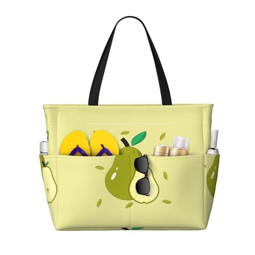 ShyHhts Cartoon-Birnen-Reisetasche mit großem Fassungsvermögen, Damen-Handtasche ist wasserdicht und sanddicht, geeignet für Reisen, Strandurlaub usw. ShyHhts Cartoon-Birnen-Reisetasche mit großem Fassungsvermögen, Damen-Handtasche ist wasserdicht und sanddicht, geeignet für Reisen, Strandurlaub usw. von ShyHhts