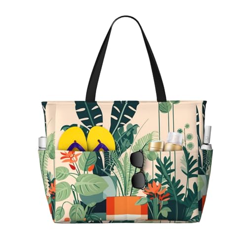 ShyHhts Cartoon kleine grüne Pflanze, große Kapazität, Strand-Reisetasche, Damen-Handtasche ist wasserdicht und sanddicht, geeignet für Reisen, Strandurlaub usw. ShyHhts Cartoon kleine grüne Pflanze, große Kapazität, Strand-Reisetasche, Damen-Handtasche ist wasserdicht und sanddicht, geeignet für Reisen, Strandurlaub usw. von ShyHhts