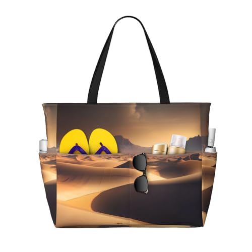 ShyHhts Desert Stars Strand-Reisetasche, große Kapazität, Damen-Handtasche ist wasserdicht und sanddicht, geeignet für Reisen, Strandurlaub usw., Schwarz ShyHhts Desert Stars Strand-Reisetasche, große Kapazität, Damen-Handtasche ist wasserdicht und sanddicht, geeignet für Reisen, Strandurlaub usw., Schwarz von ShyHhts