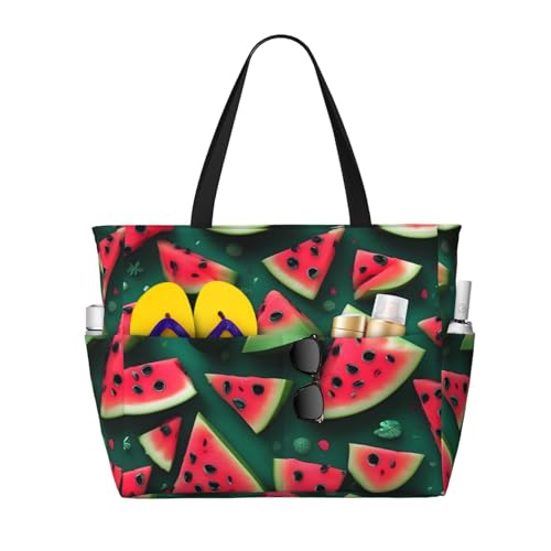 ShyHhts Dream Wassermelone große Kapazität Strand Reisetasche Damen Handtasche ist wasserdicht und sanddicht, geeignet für Reisen, Strandurlaub usw. von ShyHhts