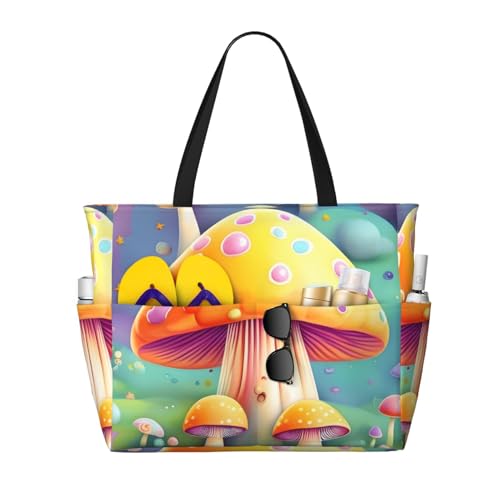 ShyHhts Fantasy Dream Pilz-Reisetasche mit großem Fassungsvermögen, Strand-Reisetasche, Damen-Handtasche ist wasserdicht und sanddicht, geeignet für Reisen, Strandurlaub usw. ShyHhts Fantasy Dream Pilz-Reisetasche mit großem Fassungsvermögen, Strand-Reisetasche, Damen-Handtasche ist wasserdicht und sanddicht, geeignet für Reisen, Strandurlaub usw. von ShyHhts