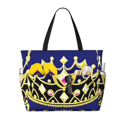 ShyHhts Fantasy Tiara Große Kapazität Strand Reisetasche Damen Handtasche ist wasserdicht und sanddicht, geeignet für Reisen, Strandurlaub usw., schwarz ShyHhts Fantasy Tiara Große Kapazität Strand Reisetasche Damen Handtasche ist wasserdicht und sanddicht, geeignet für Reisen, Strandurlaub usw., schwarz von ShyHhts